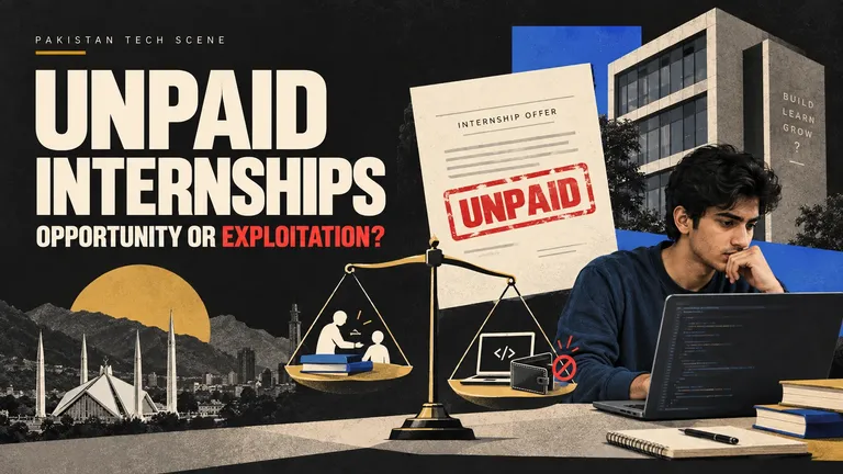 Pakistani engineering student studying software development evaluating whether internships should be paid or not